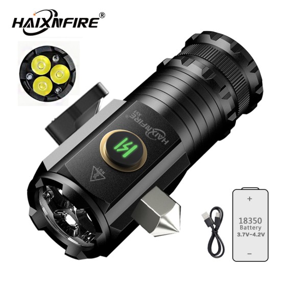 HaixnFire X51 LED floodlight 3500 lumen USB Rechargeable flashlight Outdoor camping light Waterproof flashlight working lamp